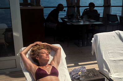 Couple & Sunbather on Cruise Ship – 2018